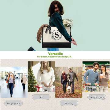 Personalized Canvas Tote Bags - Birthday Gifts for Women