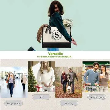 Personalized Canvas Tote Bags - Birthday Gifts for Women