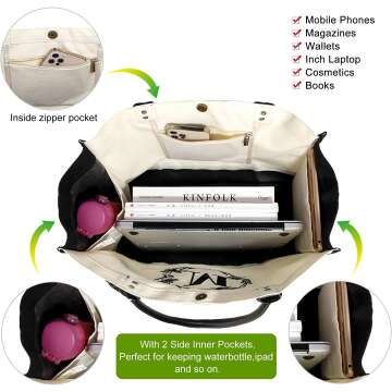 Personalized Canvas Tote Bags - Birthday Gifts for Women