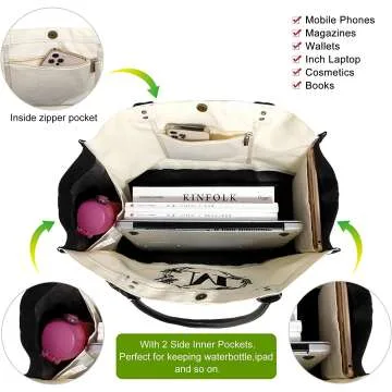 Personalized Canvas Tote Bags - Birthday Gifts for Women