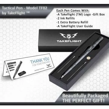 LED Tactical Pen & Flashlight Gift Set for Men