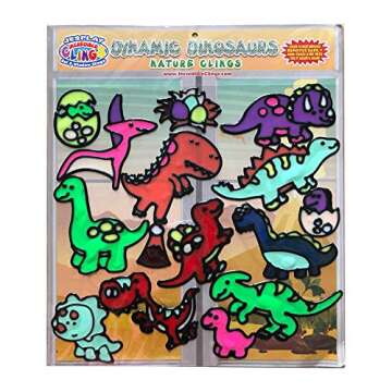 Dinosaurs Gel Window Clings for Kids Fun Decor
