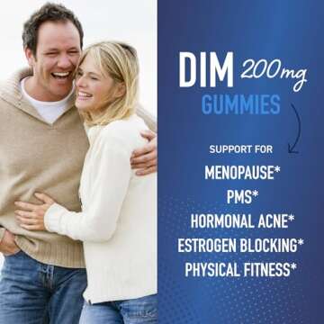 DIM Gummies | 200mg | Hormone Balance Gummies for PMS, Menopause, Hormonal Acne & More | Estrogen Ba...