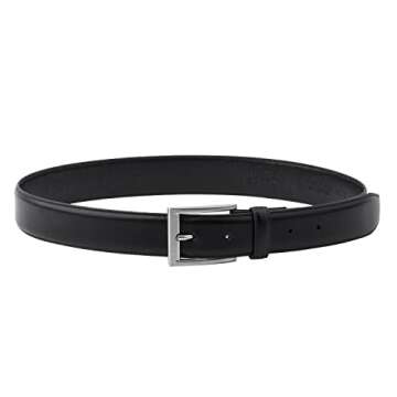 Gelante Men's Classic Dress Leather Belt G2064-Black-M (34-36)