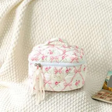 Sminra Quilted Makeup Bag - Stylish Travel Organizer