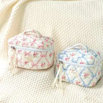 Sminra Quilted Makeup Bag - Stylish Travel Organizer