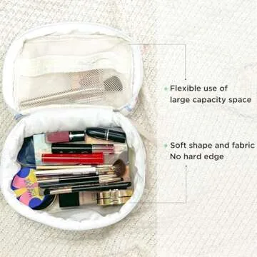 Sminra Quilted Makeup Bag - Stylish Travel Organizer