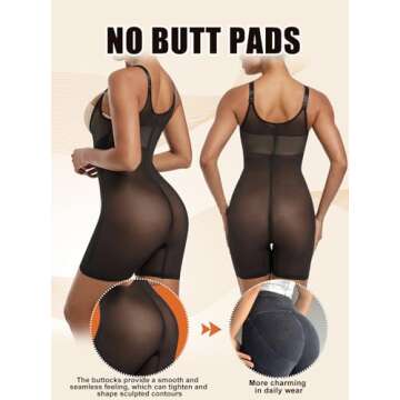 Fitever Women Waist Trainer Bodysuit Full Body Shaper Vest Tummy Control Slim Corset Shapewear Tank Tops