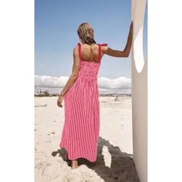 Colorful Striped Maxi Dress for Women - Summer Style