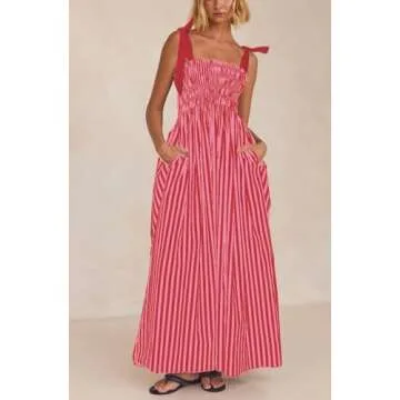Colorful Striped Maxi Dress for Women - Summer Style