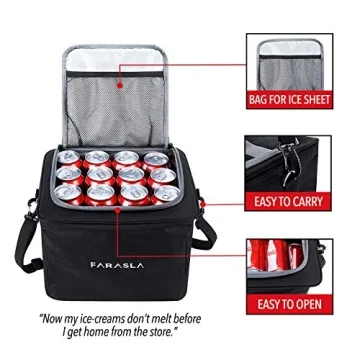 Farasla Waterproof Trunk Organizer with Insulated Cooler Bag