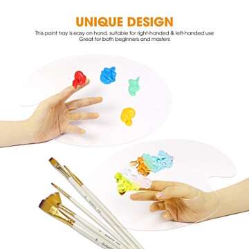 DUGATO Acrylic Paint Palette Set - 2 Non-Stick Trays