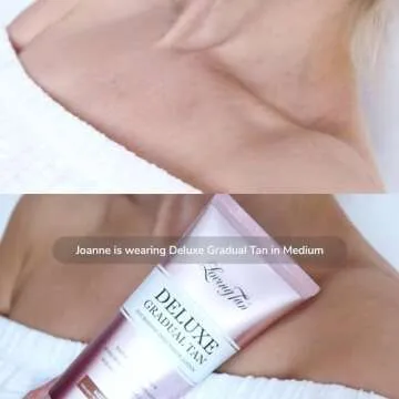 Loving Tan Deluxe Gradual Tan Lotion, Medium- Natural Looking Self Tanner, Professional Strength Sunless Tanner, 7+ Self Tanning Applications per Bottle-Cruelty Free, Naturally Derived DHA-5.07 Fl Oz