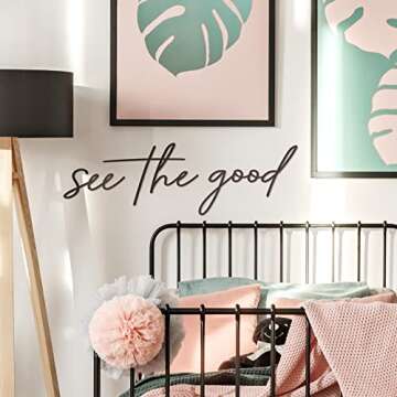 Vivegate See The Good Wall Decor Metal Art - 29"x23" See The Good Sign Metal Black Office Decor Cut ...