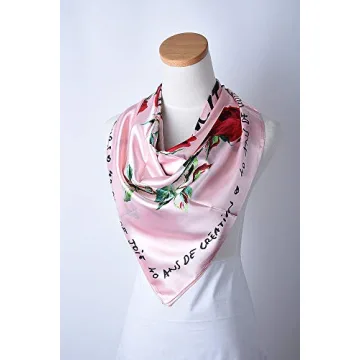 Corciova Women's Large Square Satin Headscarf - Stylish Hair Accessory