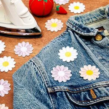 Bright Creations Iron On Flower Patches - 12 Pack