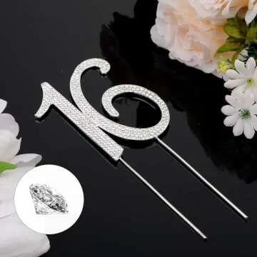 16 Cake Topper - Crystal Rhinestones for Birthday Decoration