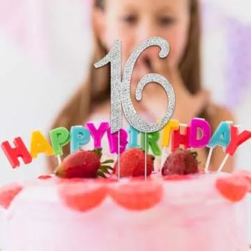 16 Cake Topper - Crystal Rhinestones for Birthday Decoration