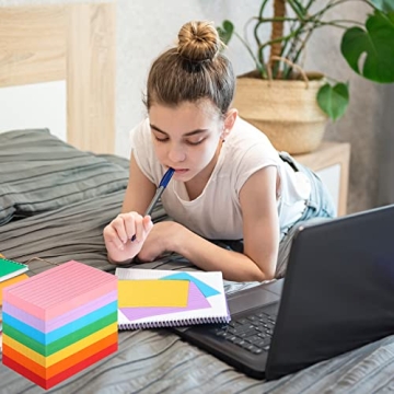 Fainne 2100 Pcs Ruled Colorful Index Cards for Note Taking