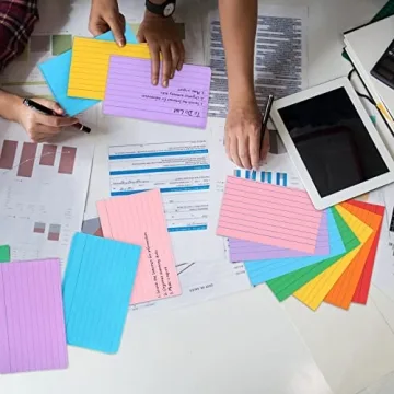 Fainne 2100 Pcs Ruled Colorful Index Cards for Note Taking