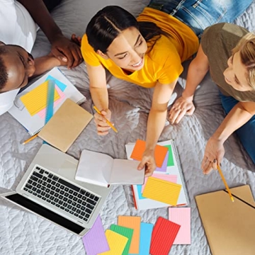 Fainne 2100 Pcs Ruled Colorful Index Cards for Note Taking