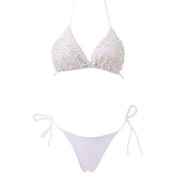 YAUASOPA Handmade Sequins Sexy Bikini Set for Women