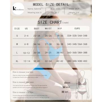 KerryKreey High Waisted Bikini Sets for Women Tummy Control Swimsuit Push Up Crop Top 2 Piece Teen Girls Bathing Suits