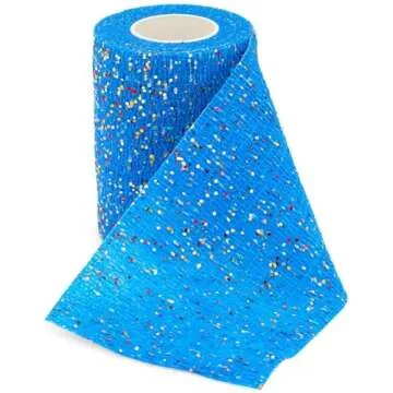 Zodaca Self Adhesive Wrap, Glitter Cohesive Vet Tape for Pets (3x180 Inch, 12 Pack)