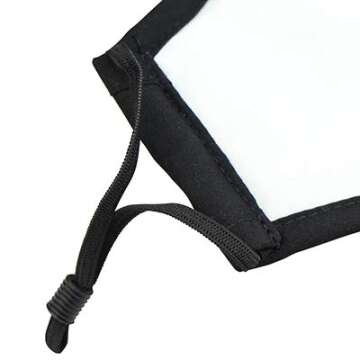 Jugaogao 2 Pack Cotton Cloth Face Mask with 10 Pcs Filter, Reusable Washable Breathable Protection Masks with Adjustable Ear Loop for Teens and Adults - Black 2 Pack