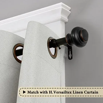 Versatile H.Versailtex Adjustable Curtain Rod Set 48-84 Inches