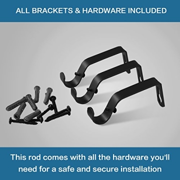 Versatile H.Versailtex Adjustable Curtain Rod Set 48-84 Inches