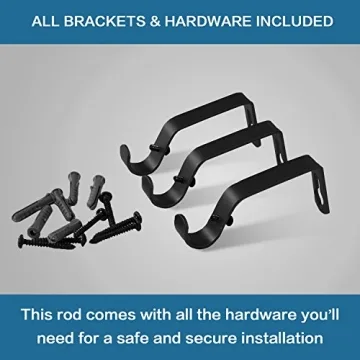 Versatile H.Versailtex Adjustable Curtain Rod Set 48-84 Inches