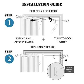 Versatile H.Versailtex Adjustable Curtain Rod Set 48-84 Inches