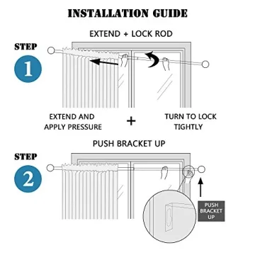 Versatile H.Versailtex Adjustable Curtain Rod Set 48-84 Inches