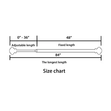 Versatile H.Versailtex Adjustable Curtain Rod Set 48-84 Inches