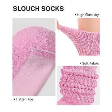 HASMES Women's Retro Slouch Socks - Cotton Blend Comfort