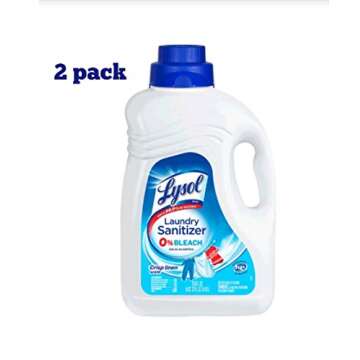 (2pack) LYSO*L Laundry Sanitizing Crisp Linen, 150oz, Bacteria-Causing Laundry Odor Eliminator, 0% B...