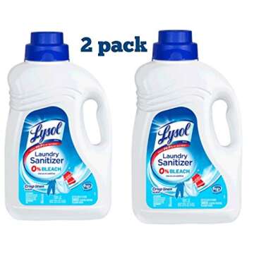 (2pack) LYSO*L Laundry Sanitizing Crisp Linen, 150oz, Bacteria-Causing Laundry Odor Eliminator, 0% Bleach Laundry Sanitizer.