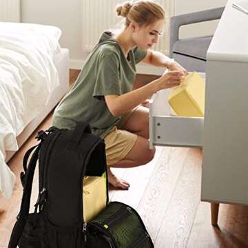 Packing Cubes for Travel 7 Set, Luggage Packing Organizers with Shoe Bag and Toiletry Bag (Yellow)