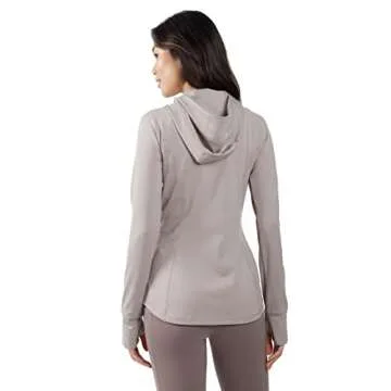 Yogalicious Womens Ultra Soft Lightweight Full Zip Yoga Jacket with Pockets - Satallite - Small