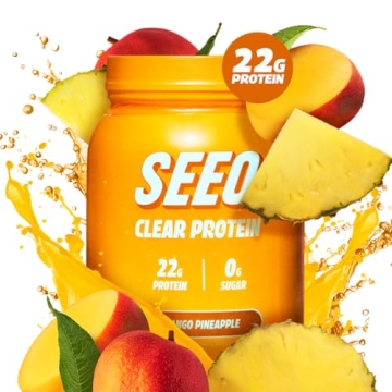 SEEQ Clear Whey Isolate Protein Powder, Mango Pineapple - 25 Servings, 22g Protein Per Serving - 0g ...