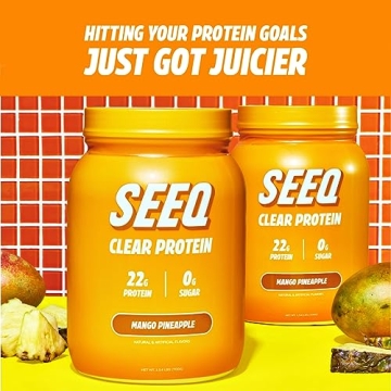 SEEQ Clear Whey Isolate Protein Powder - Mango Pineapple