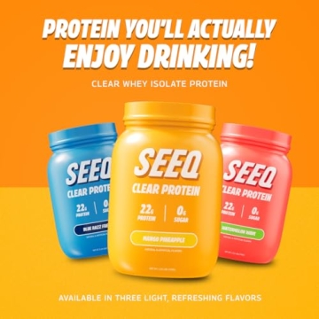 SEEQ Clear Whey Isolate Protein Powder - Mango Pineapple