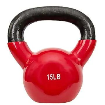 Sunny Health & Fitness Sunny Vinyl Coated Kettlebell (15-Pound)
