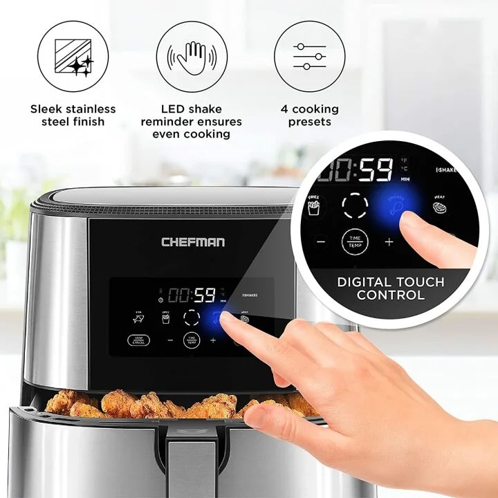 Large 8 Qt Air Fryer Max XL for Healthy Cooking