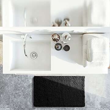 SONORO KATE Non-Slip Plush Bathroom Rug - Soft Cozy Shaggy Design, Ultra Absorbent