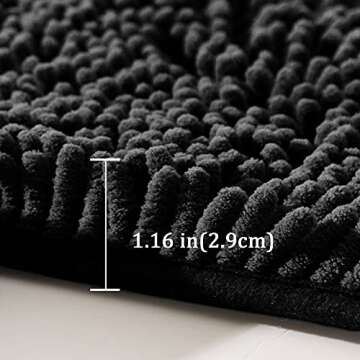 SONORO KATE Non-Slip Plush Bathroom Rug for Comfort