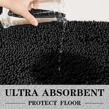 SONORO KATE Non-Slip Plush Bathroom Rug for Comfort