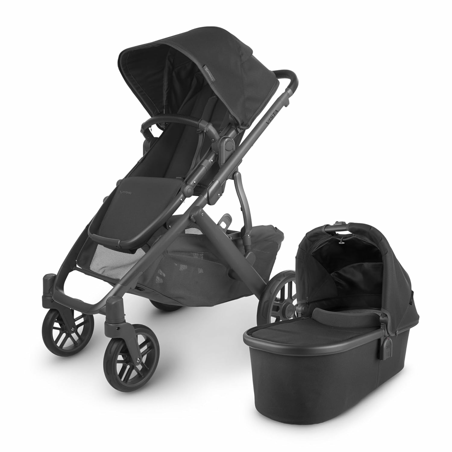 UPPAbaby Vista V2 Stroller - Charcoal & Black Leather