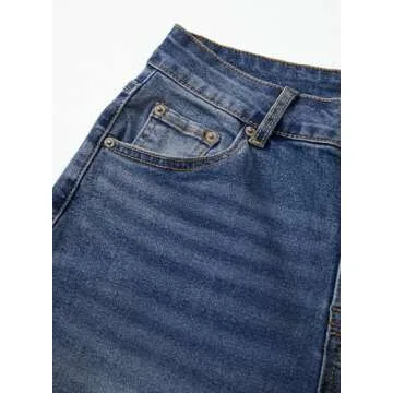 Shop Astylish Women's Wide Leg Stretchy Jeans in Blue